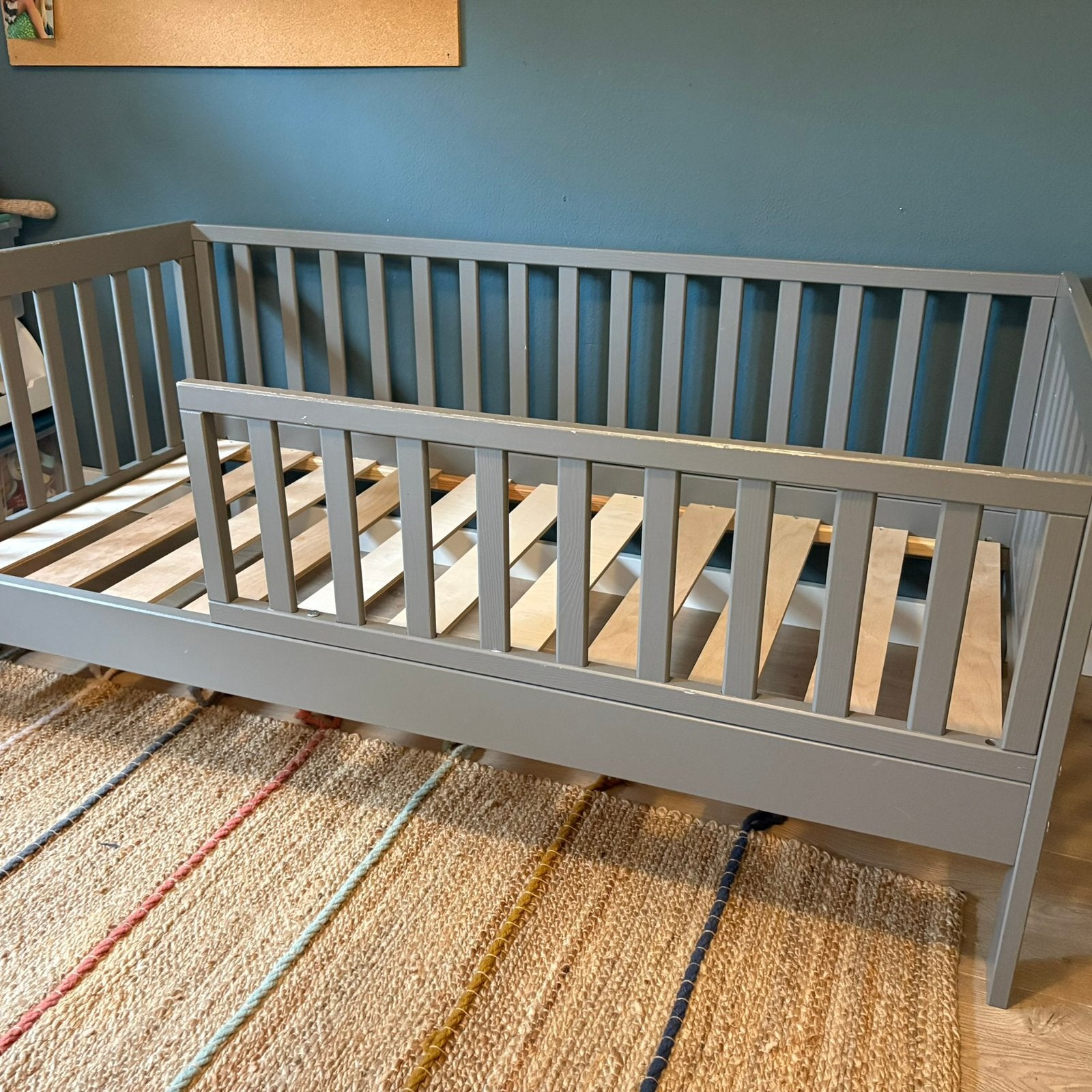 Petit Amélie peuterbed grijs, Ophalen, Gebruikt, 70 tot 85 cm, 140 tot 160 cm