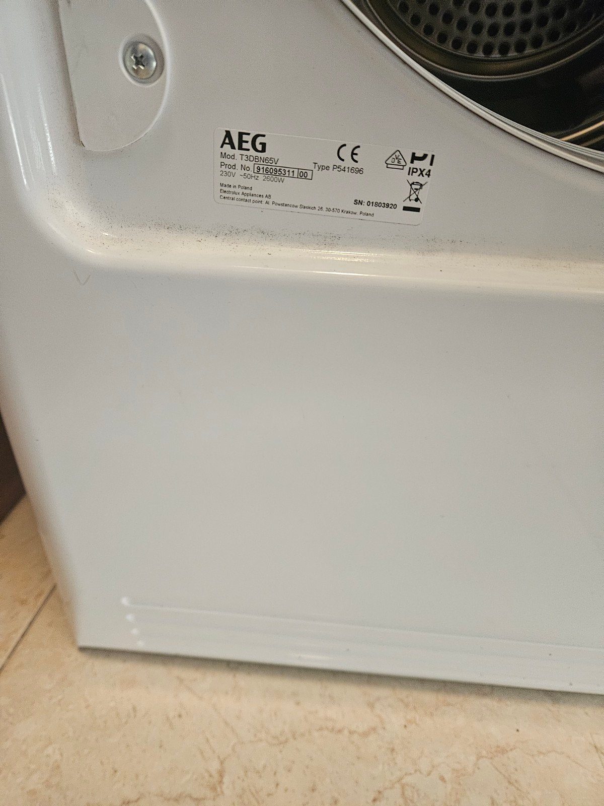 Foto 4 van AEG Lavatherm T3DBN66V Condensdroger - Zo goed als nieuw