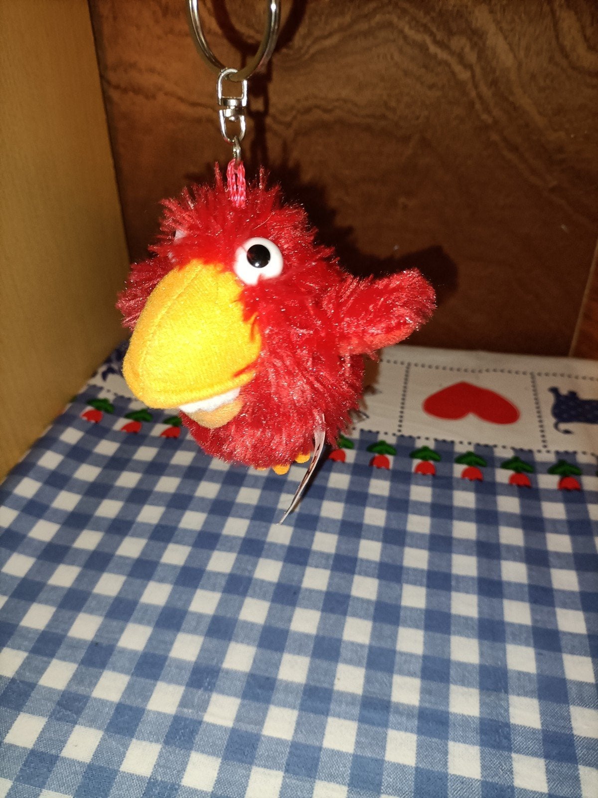 Croky sleutelhanger knuffeltje rood 10 cm, Verzamelen, Ophalen of Verzenden, Zo goed als nieuw