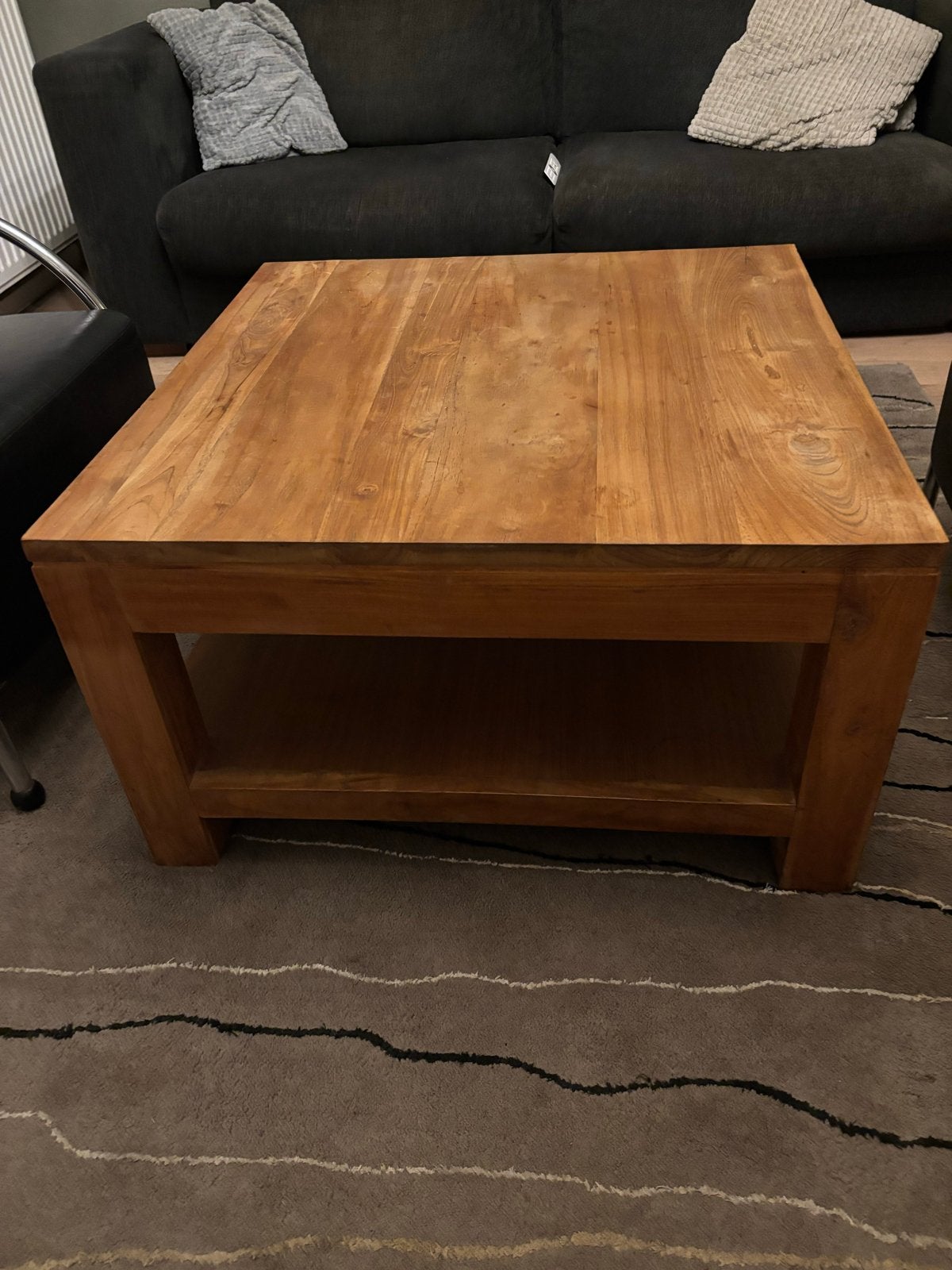 Houten salontafel , 80x80x45 cm, Ophalen, Gebruikt, Vierkant, 50 tot 100 cm