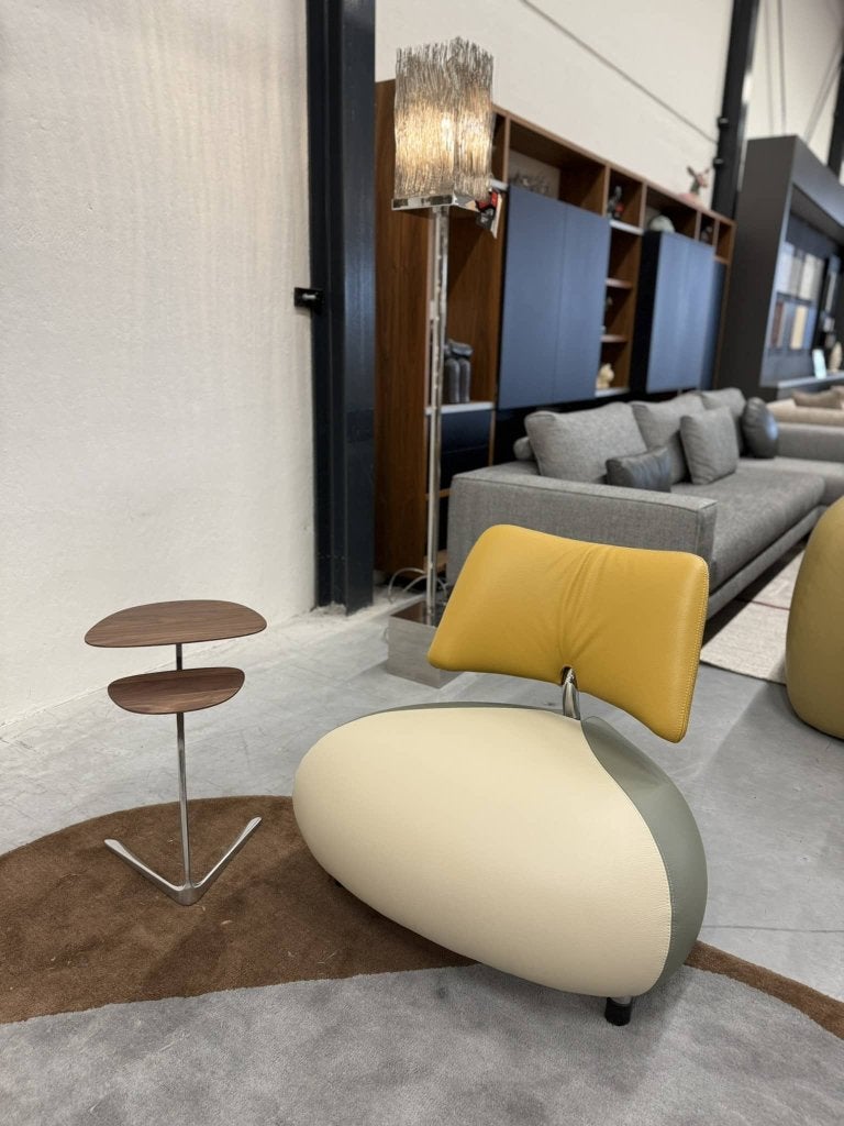 Nieuw Leolux Pallone Fauteuil Geel Groen Design Stoel Leer