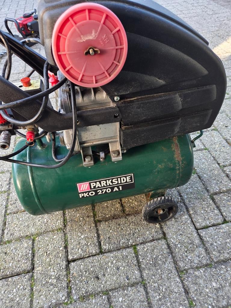 Parkside PKO 270 A1 Compressor - Gebruikt, Doe-het-zelf en Verbouw, Compressors, Gebruikt, 200 tot 400 liter/min, Mobiel, Ophalen