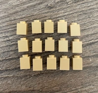 15x lego basis blokjes 1x1 beige (6), Ophalen of Verzenden, Nieuw, Losse stenen, Lego