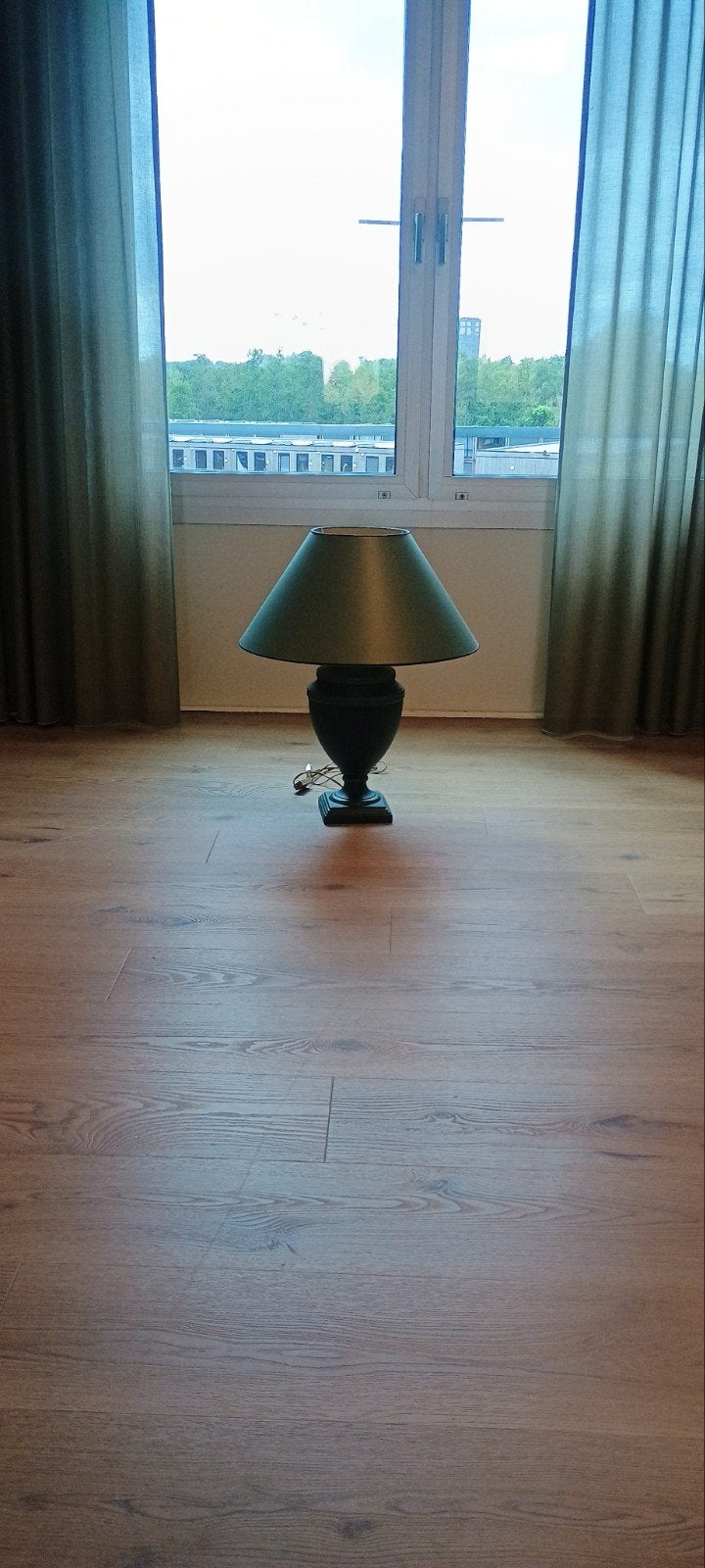 Klassieke tafellamp met groene kap, Huis en Inrichting, Ophalen, Gebruikt, Overige materialen