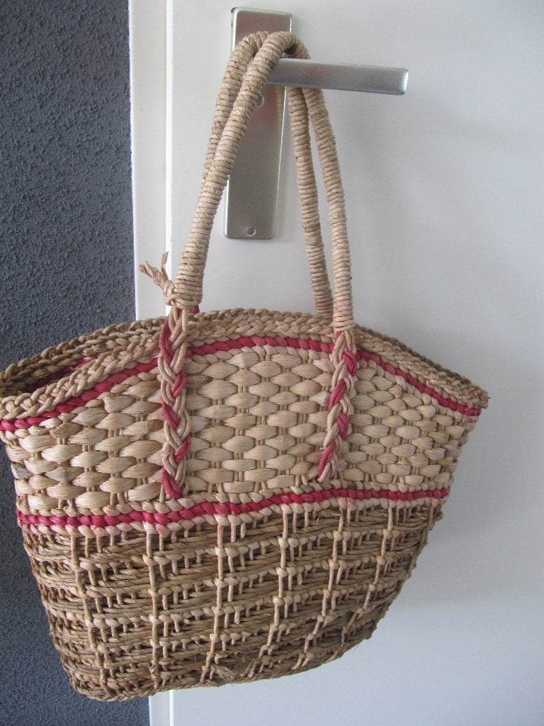 Boodschappentas touw vintage, Ophalen of Verzenden, Zo goed als nieuw, Beige, Shopper