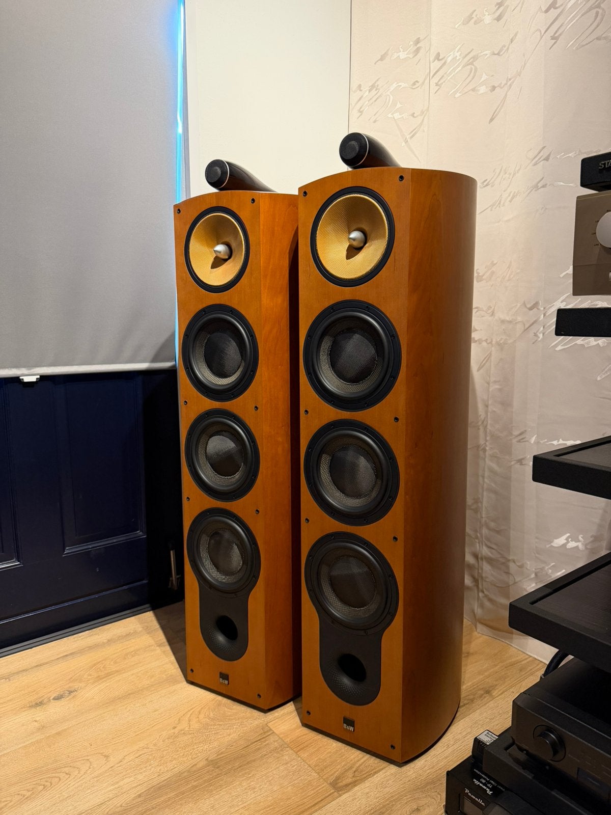 Mooie B&W 803D Diamond Luidsprekers - Cherrywood, 150 watt of meer, Vloerstaande luidspreker, Basreflex, Ophalen of Verzenden