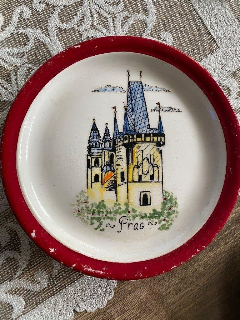 Souvenir bord van Praag, Antiek en Kunst, Ophalen of Verzenden