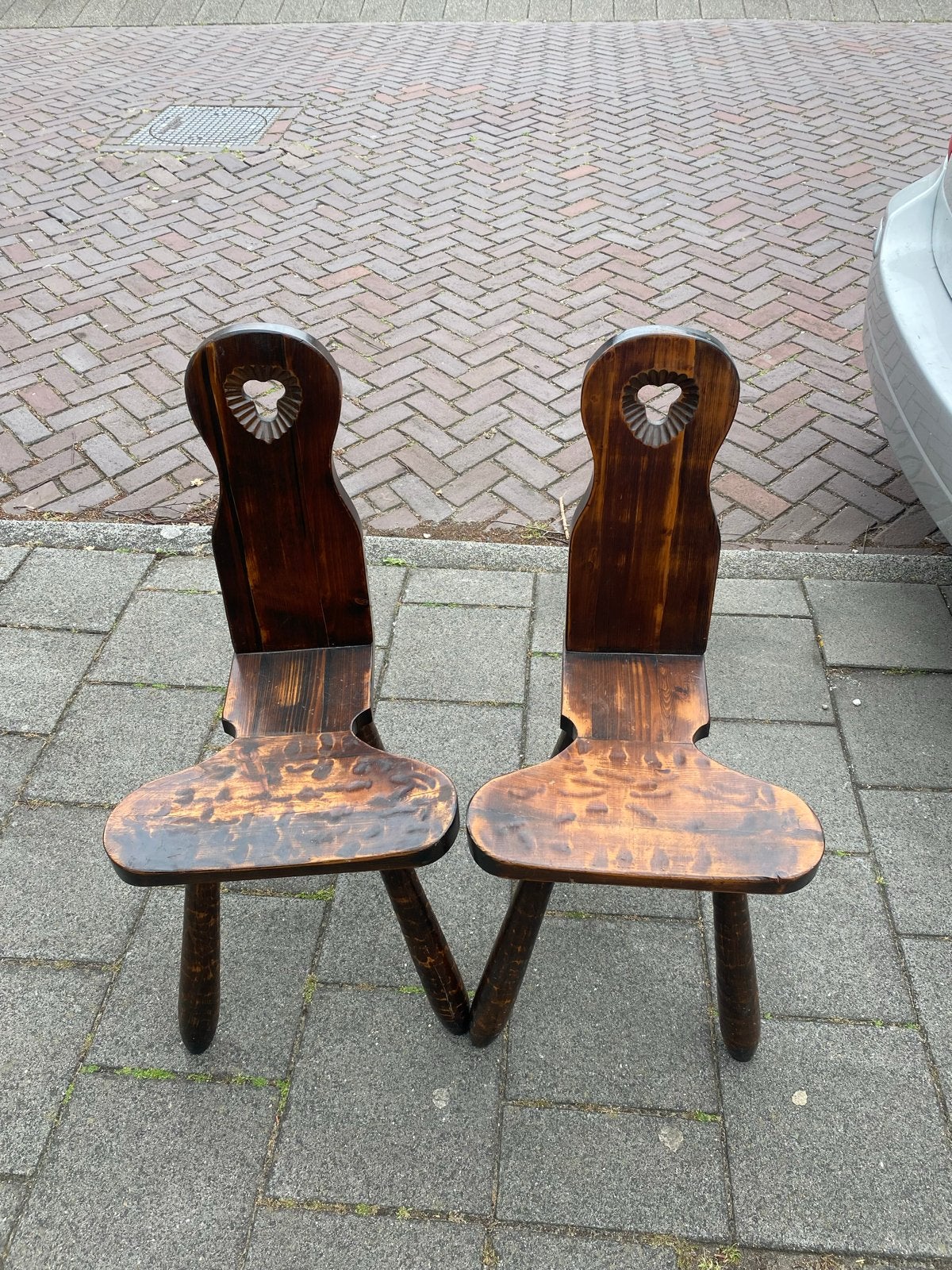 Brutalist vintage stoel 2x, Ophalen