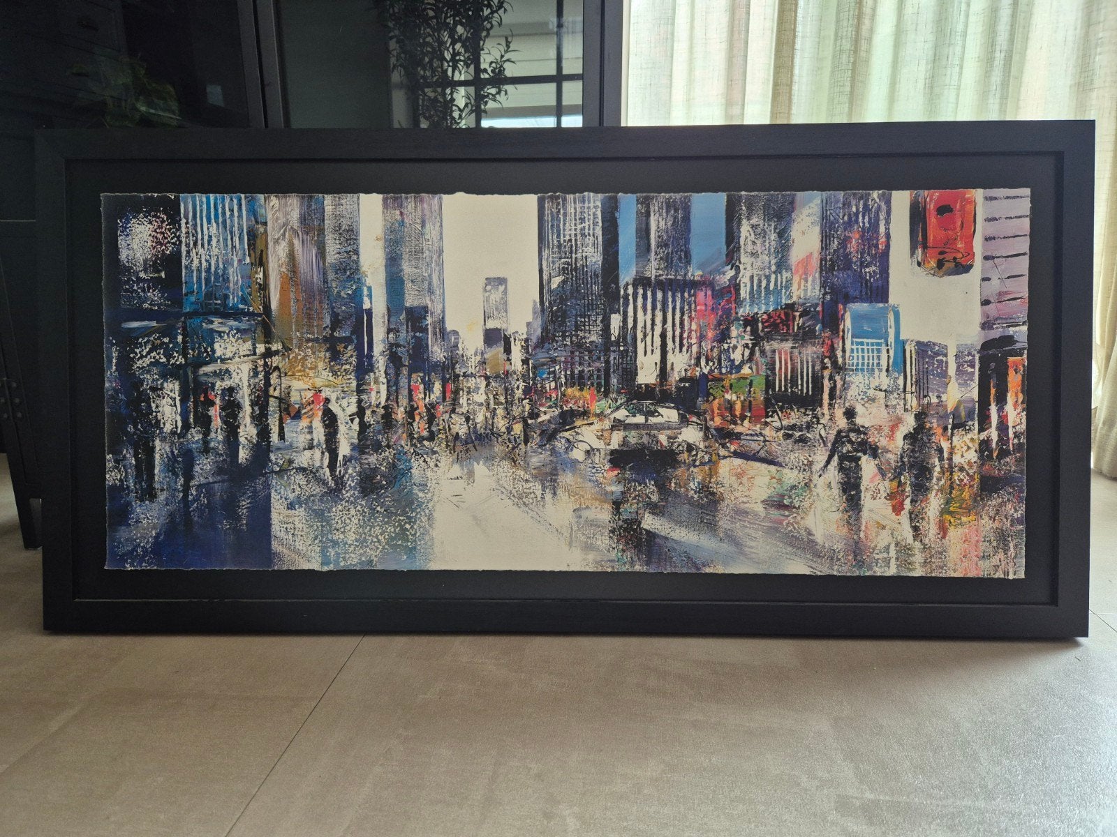 Stadsgezicht 'Manh. Clinton Ave' - Zeefdruk van Peter Meijer, Ingelijst, Ophalen, Landschappen, Zeefdruk