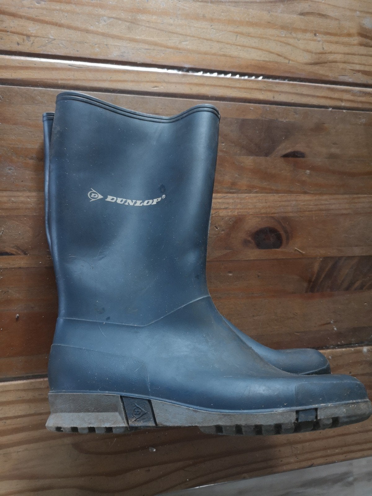 Blauwe regenlaarzen Dunlop maat 35, Gebruikt, Jongen of Meisje, Ophalen of Verzenden, Laarzen