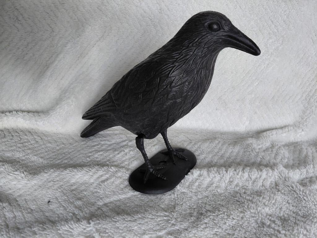 Vogelverschrikker Kraai - Realistisch Tuindecoratie, Tuin en Terras, Tuinbeelden, Nieuw, Dierenbeeld, Kunststof, Ophalen of Verzenden