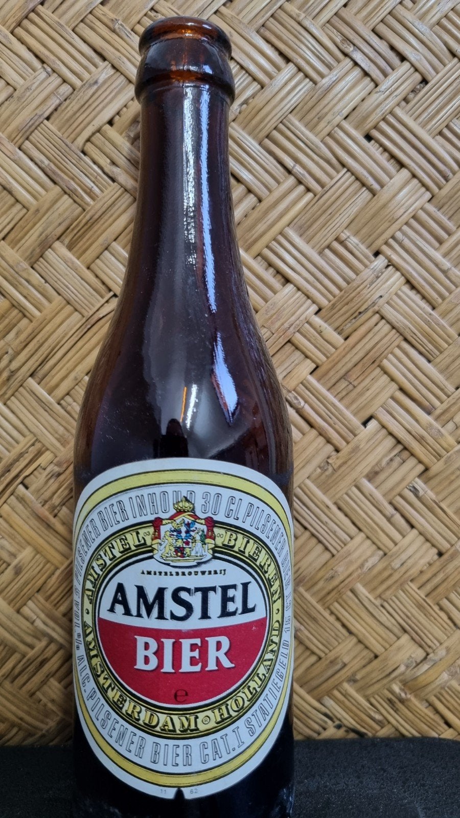 AMSTEL FLESJE 1985, Verzamelen, Ophalen of Verzenden, Gebruikt, Flesje(s), Amstel