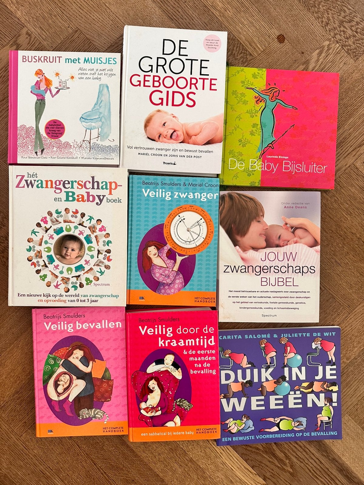 Zwangerschap & Baby Boekenpakket (9 stuks), Ophalen, Zo goed als nieuw, Zwangerschap en Bevalling
