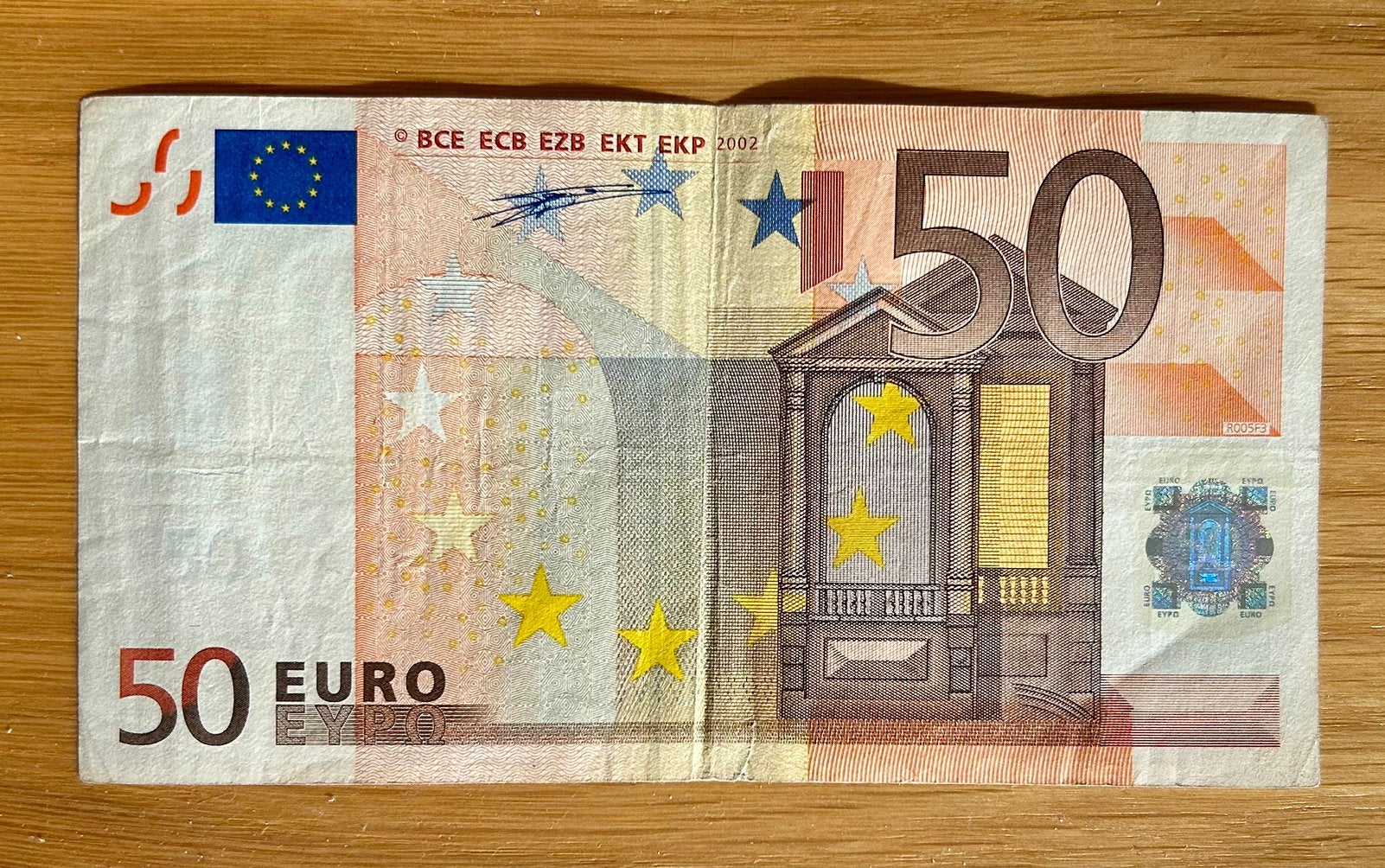 50 euro 2002 in zeer goede staat, Postzegels en Munten, Ophalen of Verzenden, Overige landen, 50 euro, Los biljet