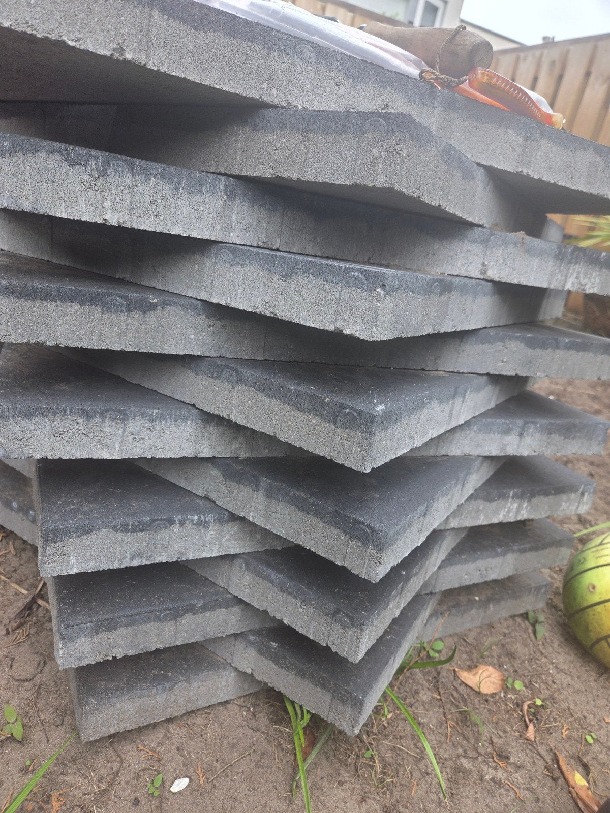 60x60 terrastegel 11 stuks nieuw, Ophalen, Gebruikt, 5 tot 10 m², Beton