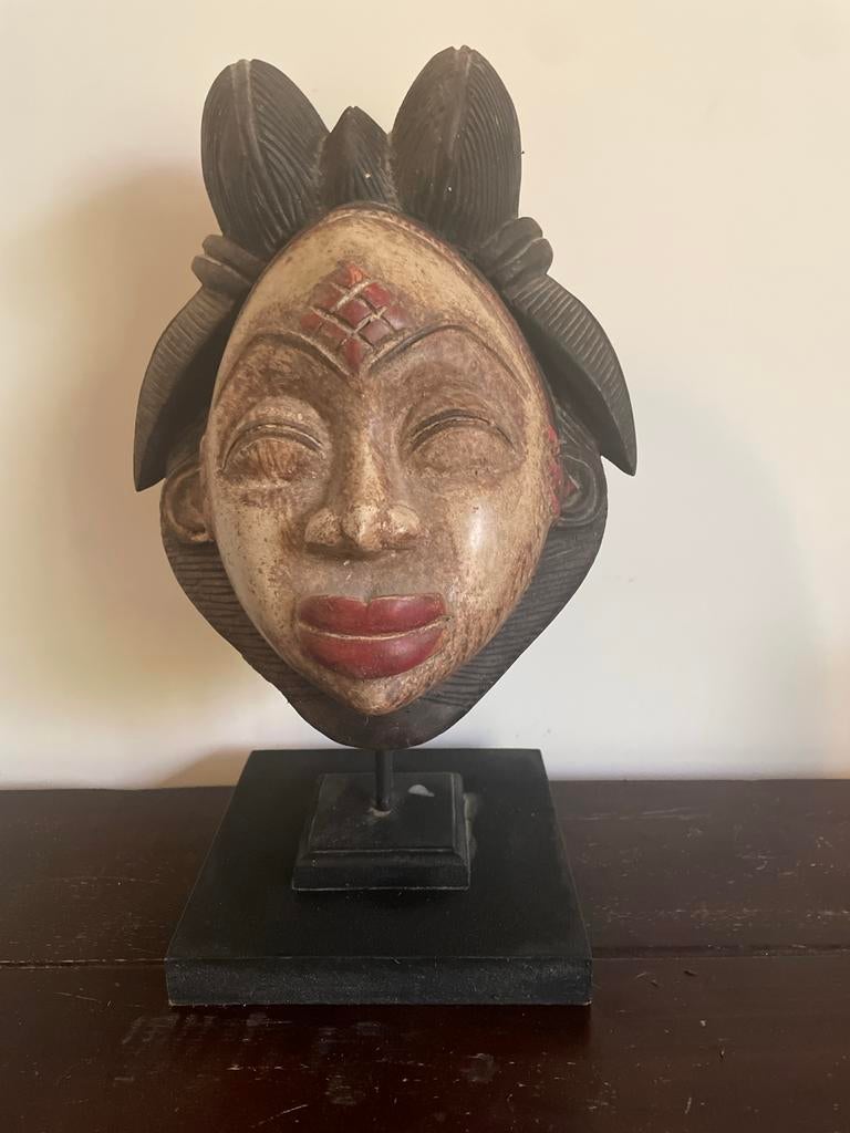 Vintage Afrikaans Masker op Standaard, Ophalen of Verzenden