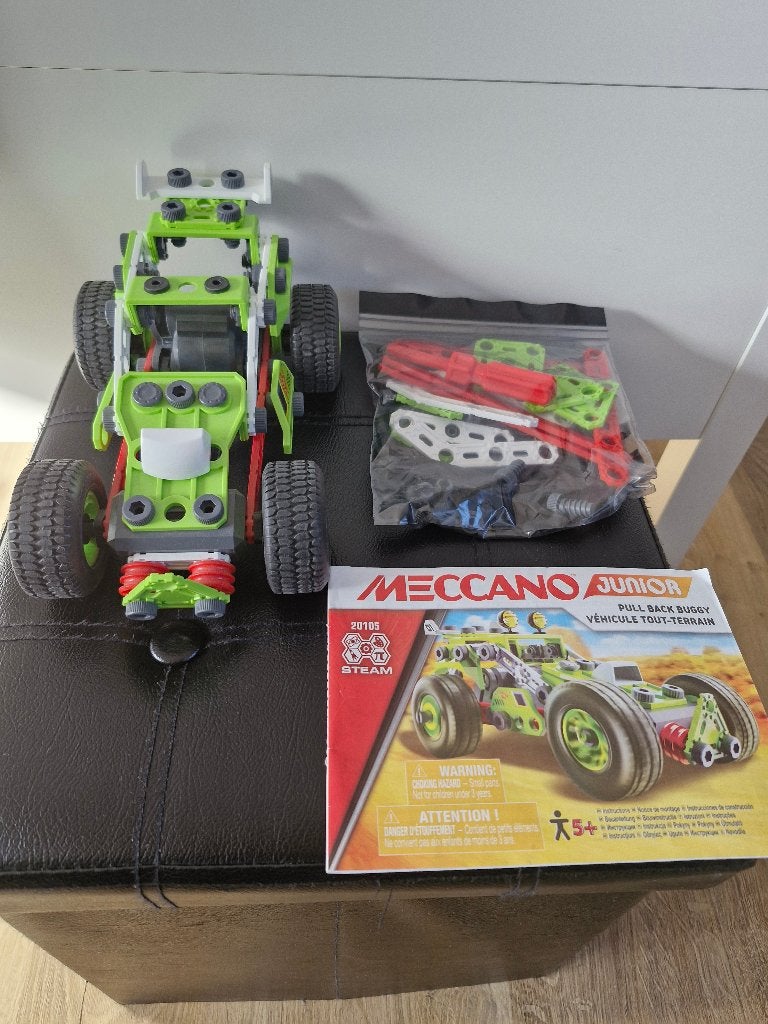 Meccano junior pull back buggy, Ophalen of Verzenden, Zo goed als nieuw, Overige merken
