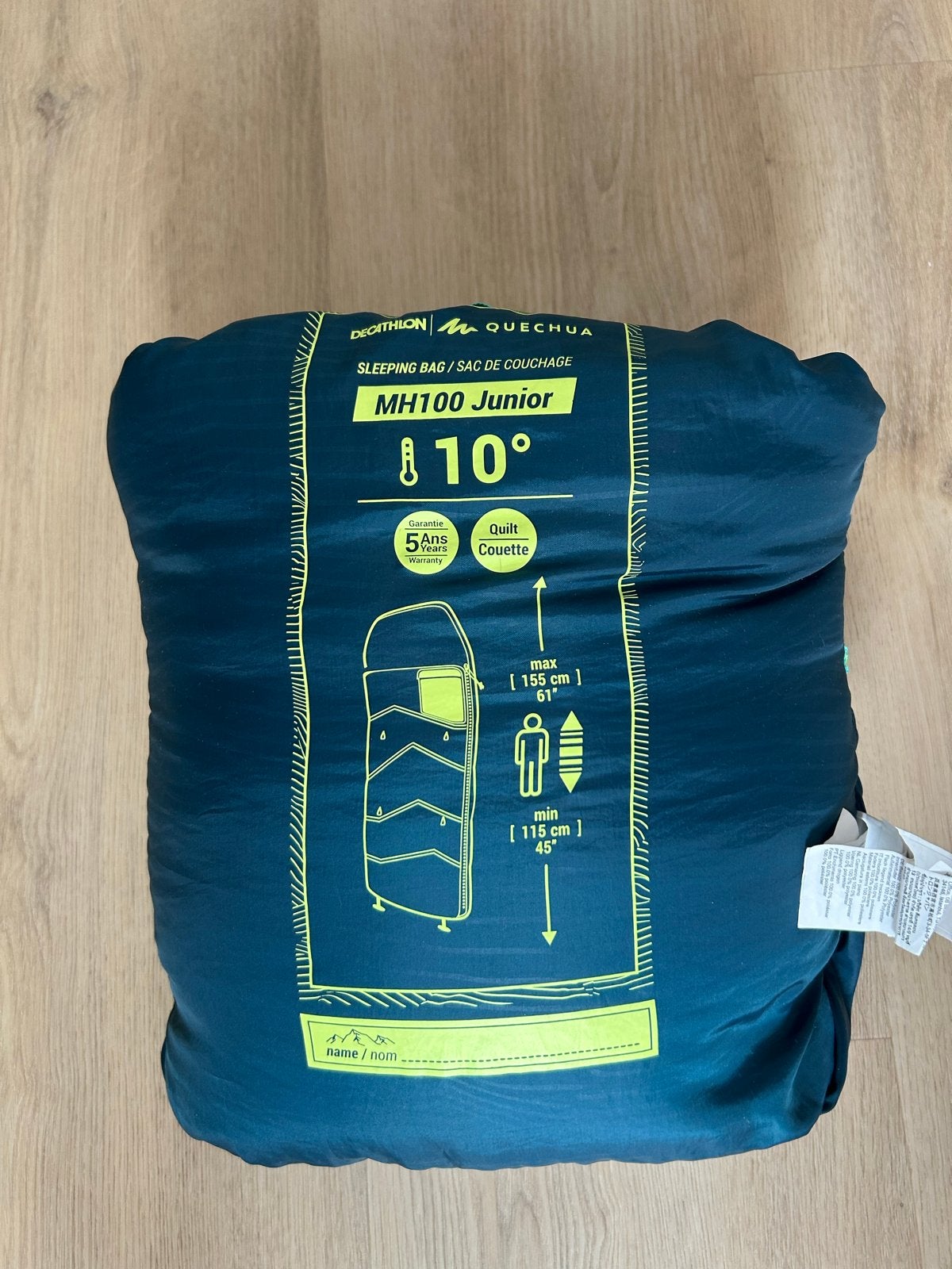 Decathlon Quechua MH100 Junior Slaapzak 10C, Caravans en Kamperen, Ophalen, Gebruikt