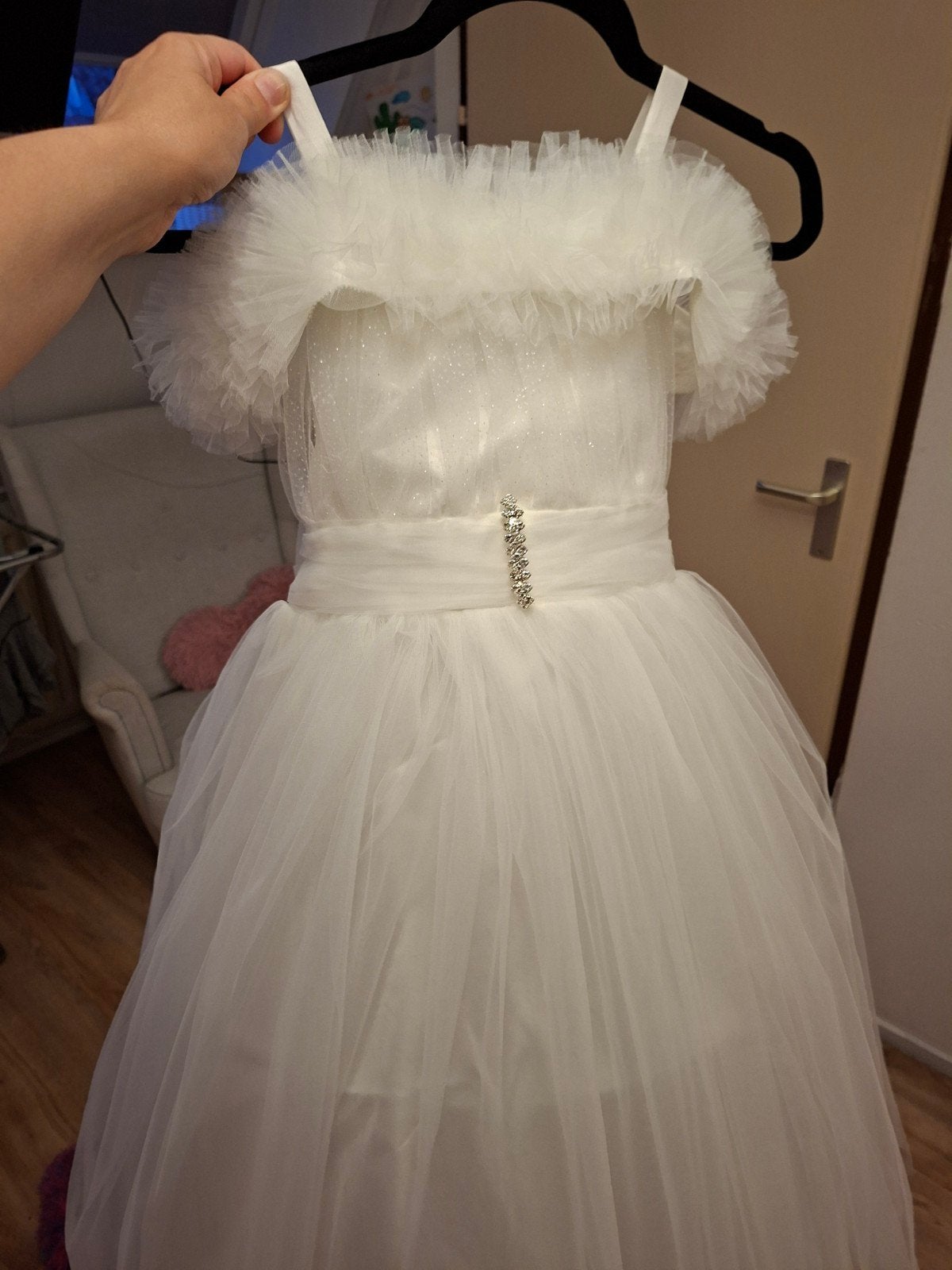 Prachtige witte feestjurk voor meisjes, Kinderen en Baby's, Kinderkleding | Overige, Ophalen of Verzenden, Zo goed als nieuw, Onbekend