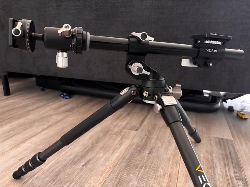 Vanguard VEO3T+234CB Carbon statief met MACC middenkolom, Zo goed als nieuw, 150 tot 175 cm, Met balhoofd, Ophalen of Verzenden