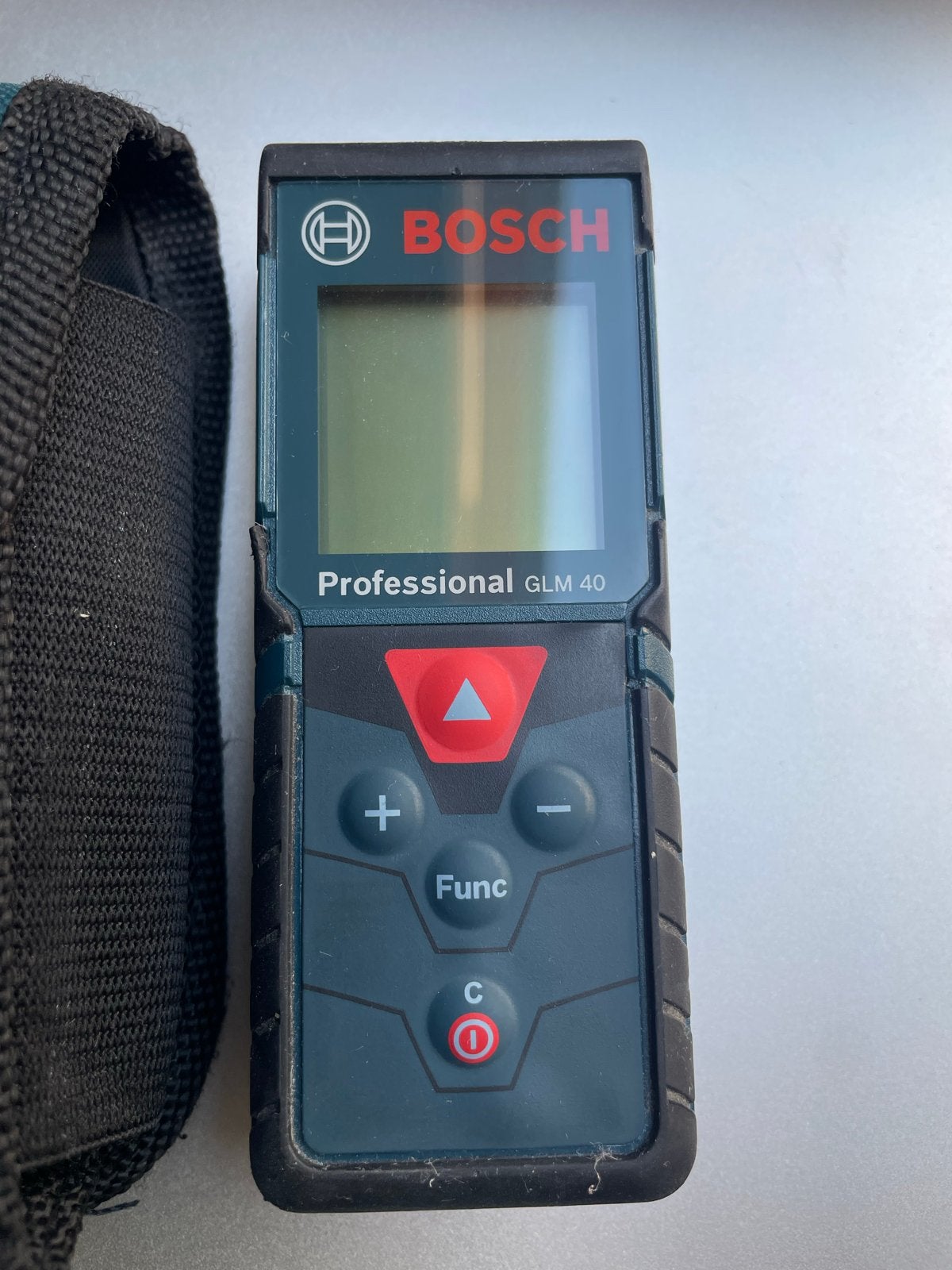 Bosch Professional GLM 40 Afstandsmeter met hoes, Ophalen of Verzenden, Zo goed als nieuw, Afstand