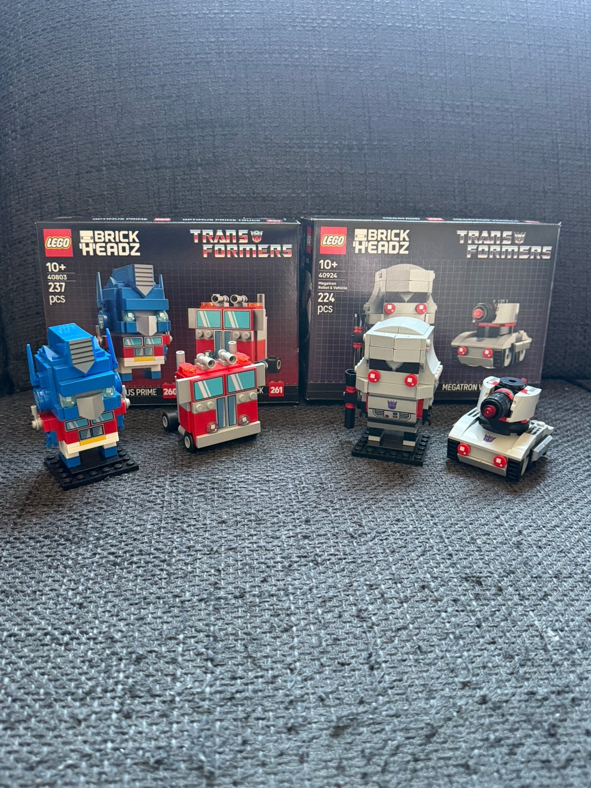 LEGO Brickheadz Transformers Optimus Prime & Megatron ZGAN, Verzamelen, Transformers, G1, Ophalen of Verzenden, Zo goed als nieuw