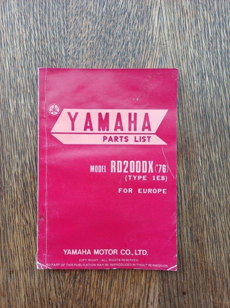 YAMAHA RD200DX 1976 parts list onderdelen lijst, Ophalen of Verzenden, Yamaha