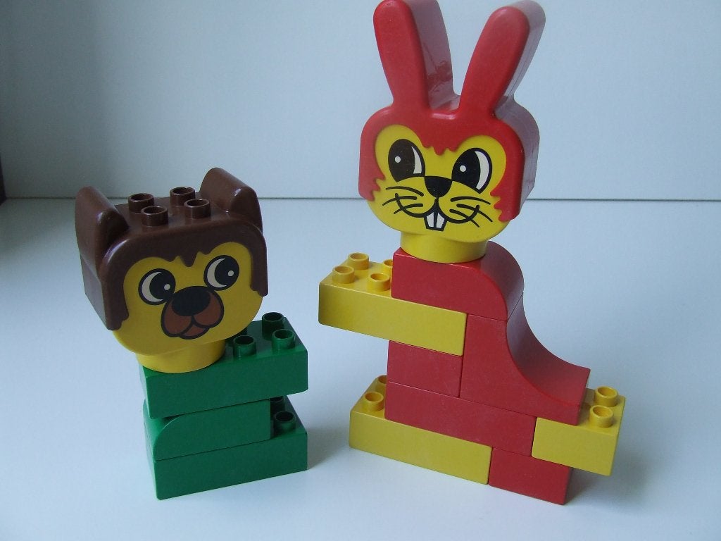 Duplo set 1594 – Konijn en beer / Rabbit and Bear (compleet), Gebruikt, Ophalen of Verzenden, Compleet, Duplo