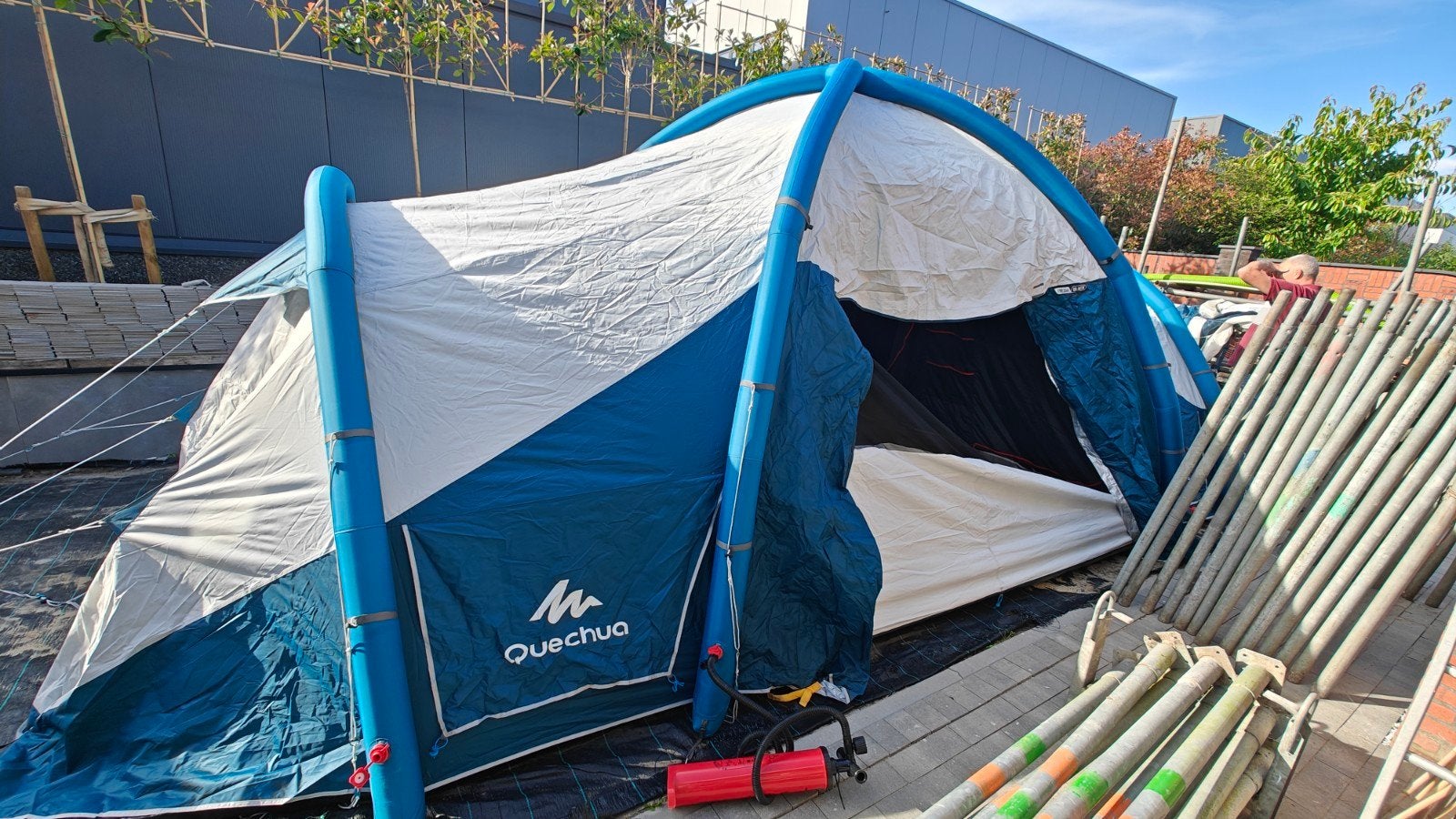 Quechua Air Seconds 8.4 Fresh & Black opblaasbare tent, Ophalen