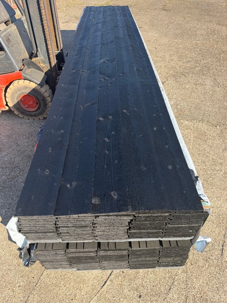 Zweeds rabat Zwart gespoten, potdeksel planken, Ophalen, Nieuw, 250 cm of meer, Planken