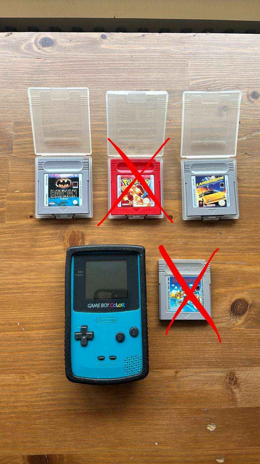 Gameboy Color met 2 spellen, Spelcomputers en Games, Ophalen of Verzenden, Zo goed als nieuw, Game Boy Color, Met games