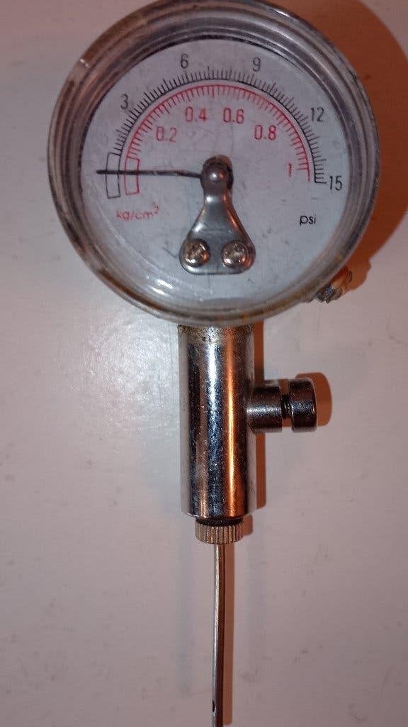 Vintage baldrukmeter analoge manometer naald voor sportbal, Ophalen of Verzenden, Zo goed als nieuw