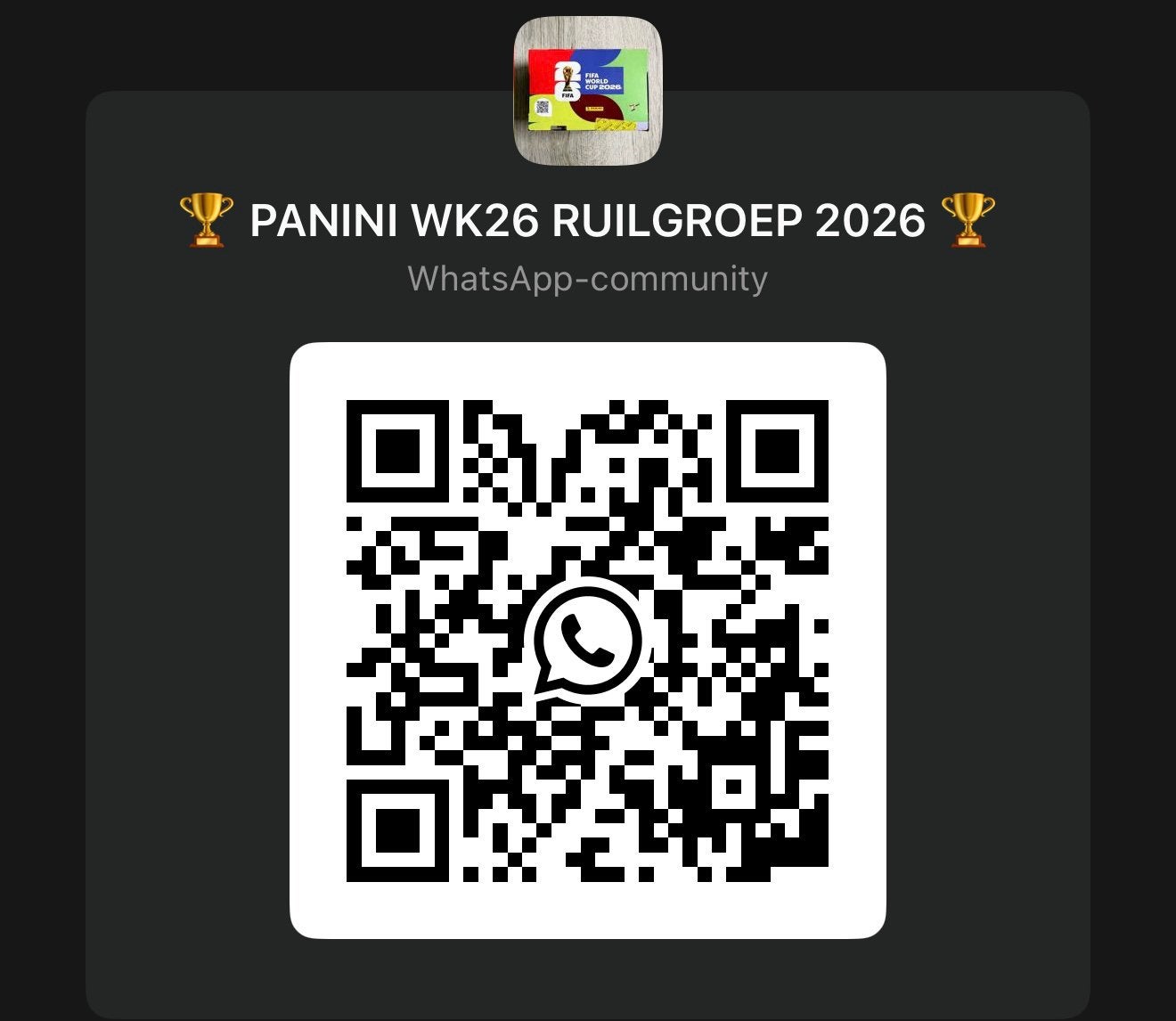 Panini WK26 Dubbele - Ook ruilen? Join app-groep! Community, Ophalen of Verzenden, Nieuw, Meerdere stickers