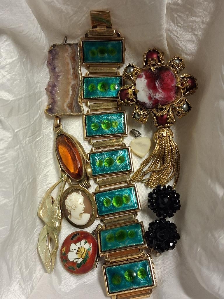 Lot oude sieraden, Verzenden, Overige materialen, Overige typen