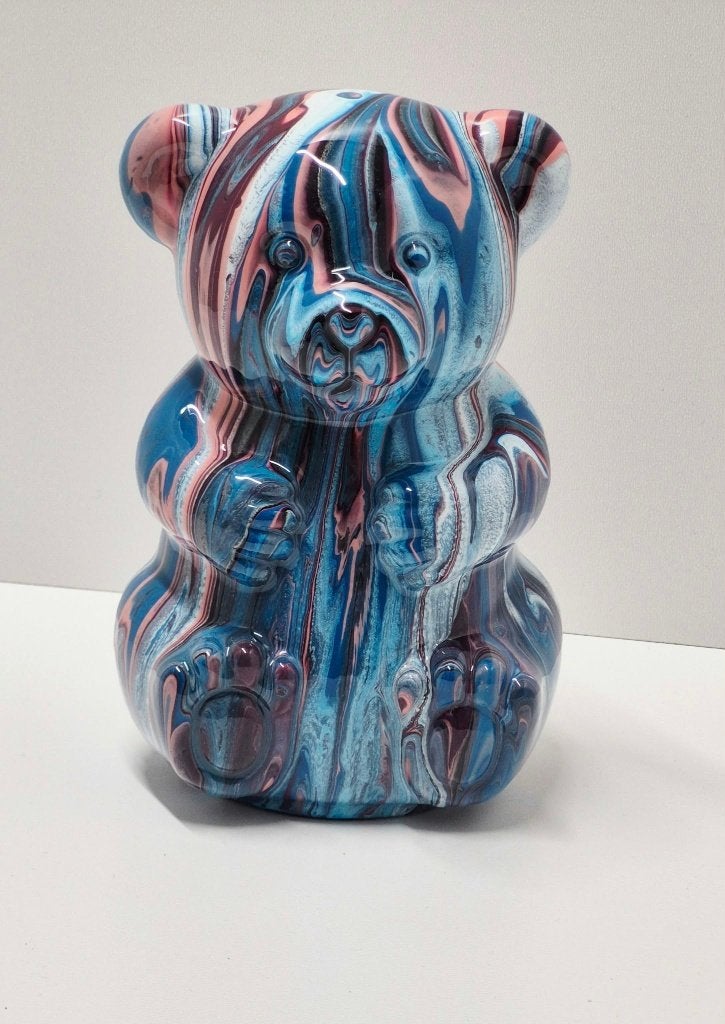 beeldje beer gegoten pouring art epoxy kunst uniek handmade, Ophalen of Verzenden, Nieuw, Dier