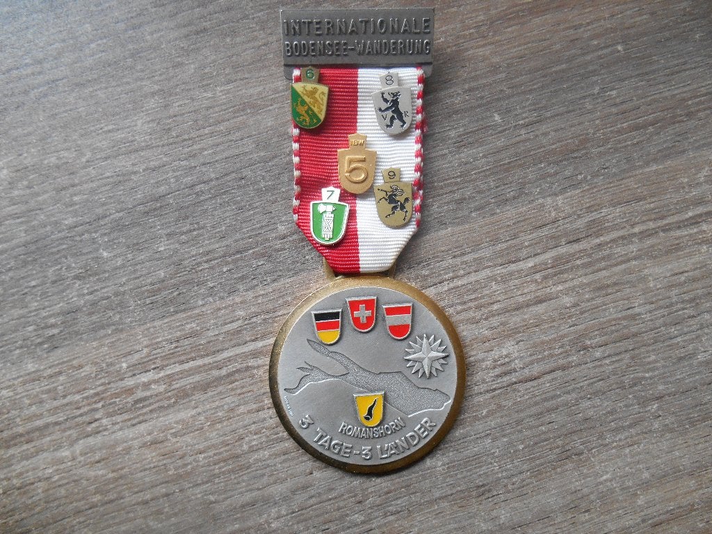 Medaille Internationale Bodensee wandeling 3 dagen- 3 landen, Ophalen of Verzenden, Overige materialen, Nederland