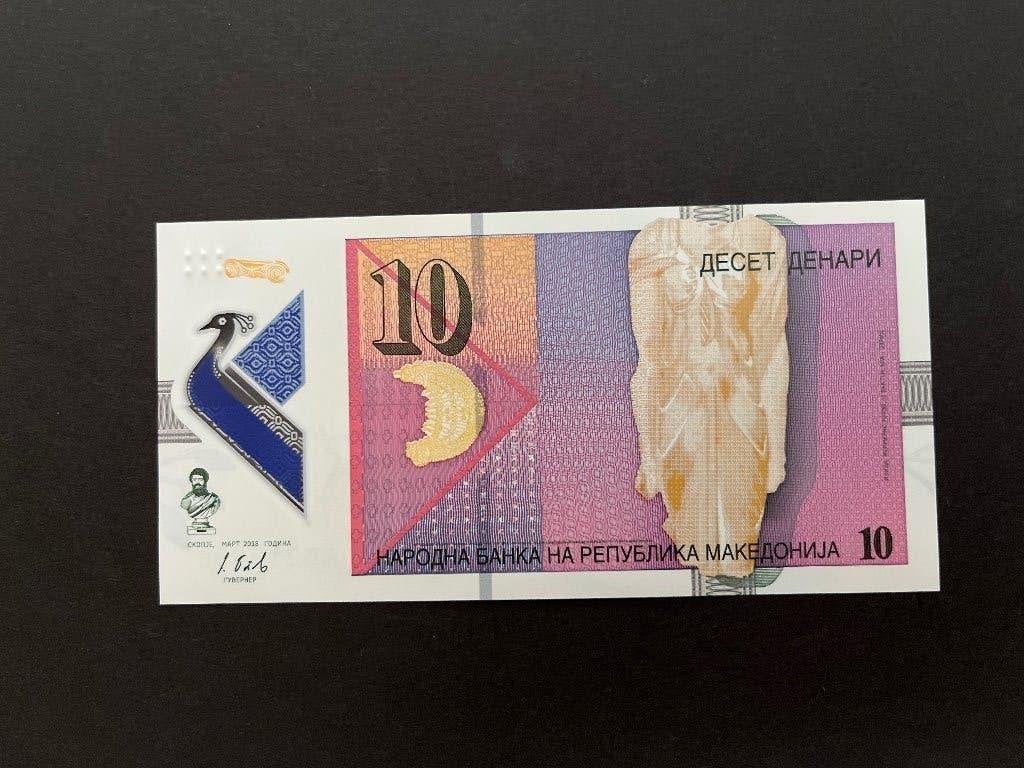 Macedonië 10 Dinars UNC, Verzenden, Overige landen