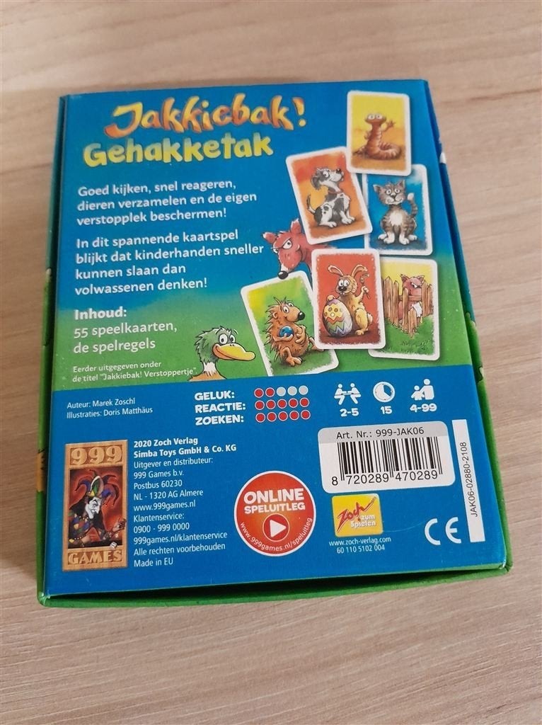 Jakkiebak gehakketak - 999 games - s4038, Verzenden, Zo goed als nieuw