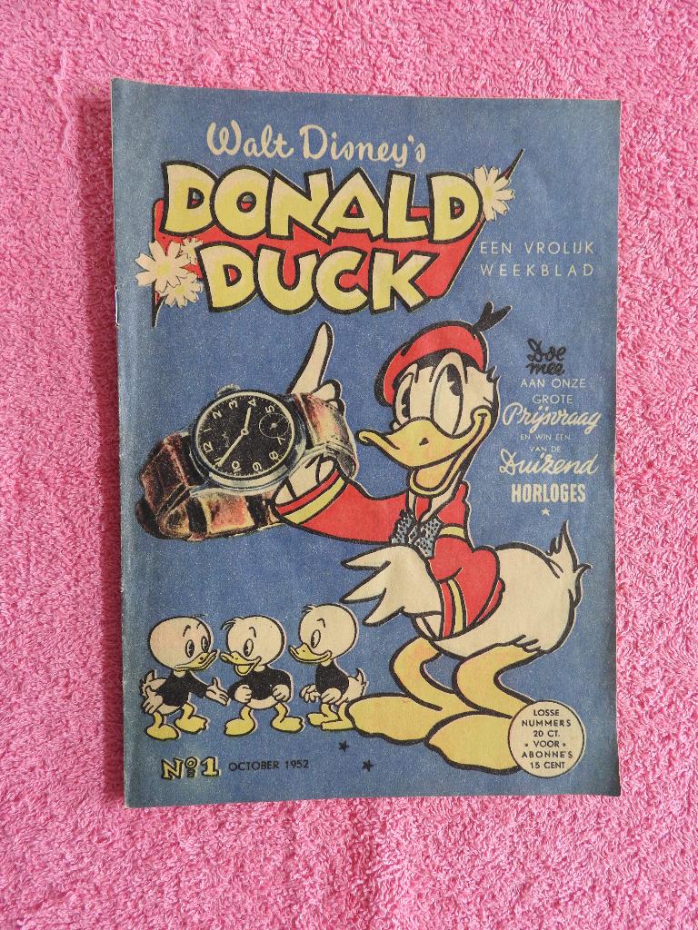 Donald Duck No. 1 October 1952 (Herdruk), Boeken, Stripboeken, Eén stripboek, Ophalen of Verzenden, Zo goed als nieuw