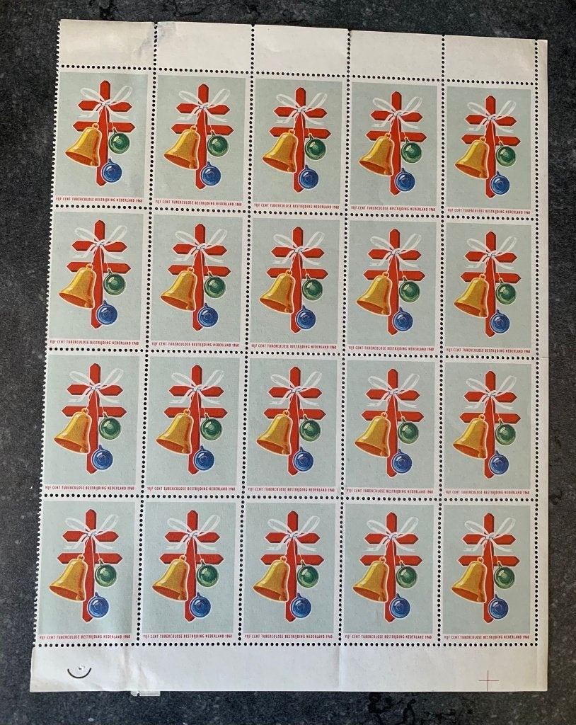 Sluitzegels '60 tbc tuberculose veldeel 20 zegels, Postzegels en Munten, Verzenden, Na 1940, Postfris