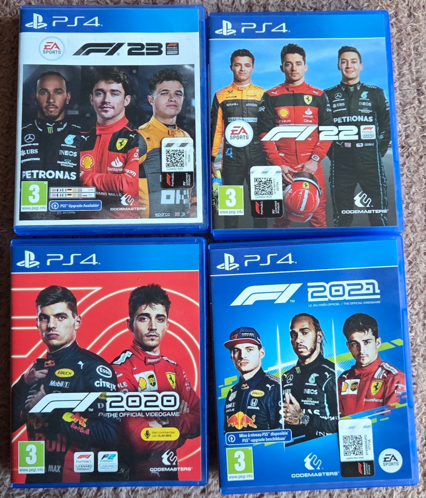 F1 2020, F1 2021, F1 22 en F1 23 voor PS4, Ophalen, Racen en Vliegen, Zo goed als nieuw, Eén computer