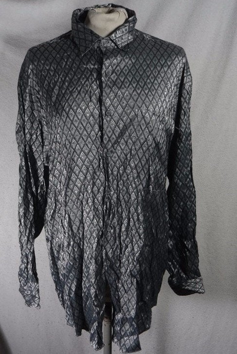 Leuk grijs glanzend overhemd.Mt M.Merk New Roads, Kleding | Heren, Overhemden, ., Zo goed als nieuw, ., Grijs