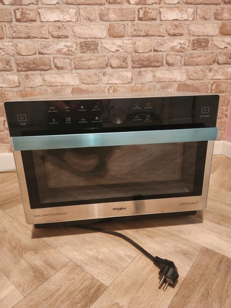 NIEUW Whirlpool MWSC 833 SX combimagnetron Garantie jan 2027, Ophalen, Nieuw, Vrijstaand, Crisp