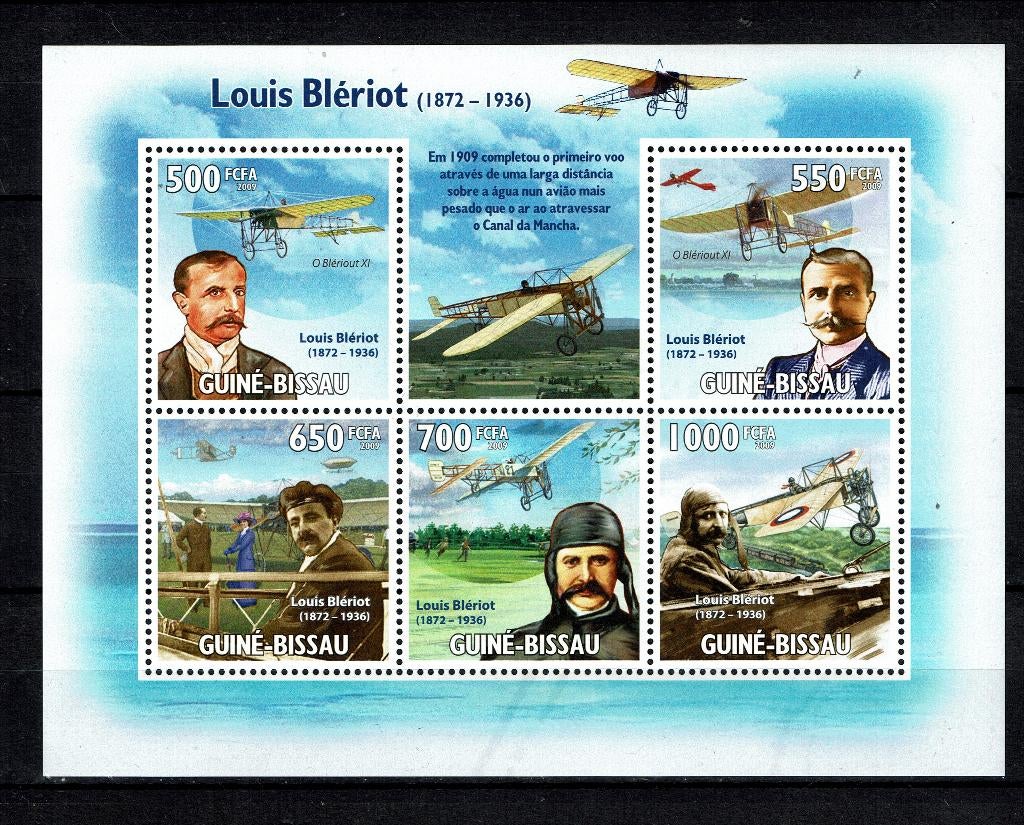 bissau 2009 pf blok luchtvaart vliegtuigen planes 2, Ophalen of Verzenden, Postfris, Vliegtuigen