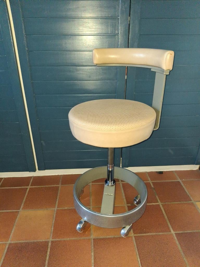 Siemens Sirena Designer Stoel - Vintage Medische Kruk, Ophalen