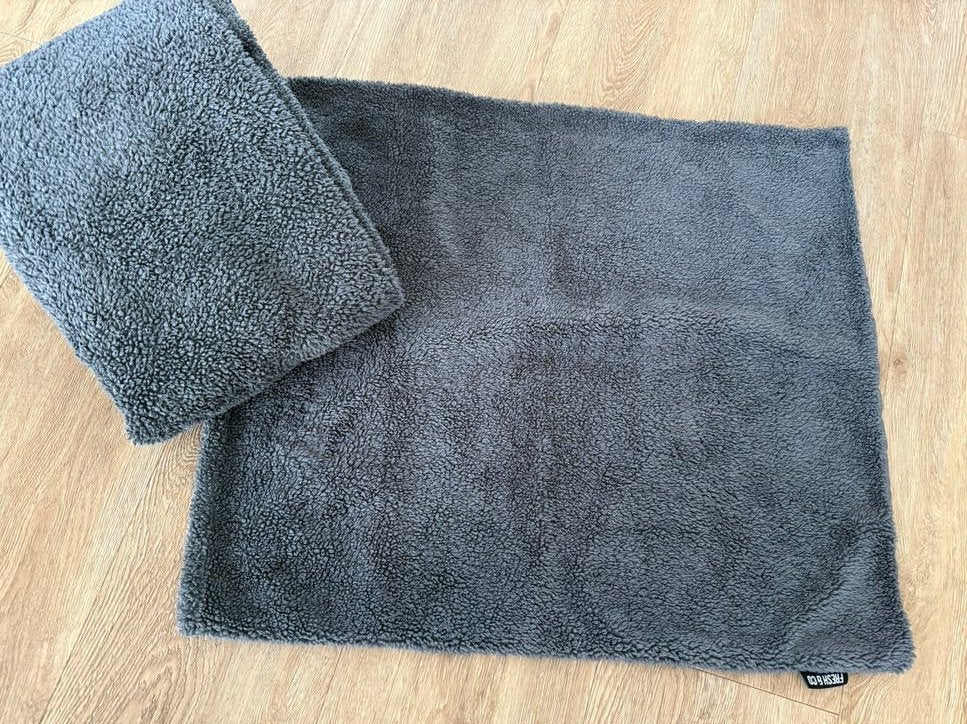 Fresh & co Teddy dekbedovertrek eenpersoons antraciet, Eenpersoons, Dekbedovertrek, Ophalen of Verzenden, Zo goed als nieuw