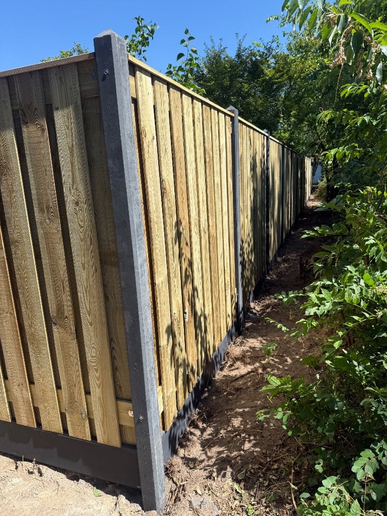 Hout-beton schuttingen, Gratis offerte!, Tuin en Terras, Schuttingen, Ophalen, 1 tot 2 meter, Niet van toepassing, 6 meter of meer