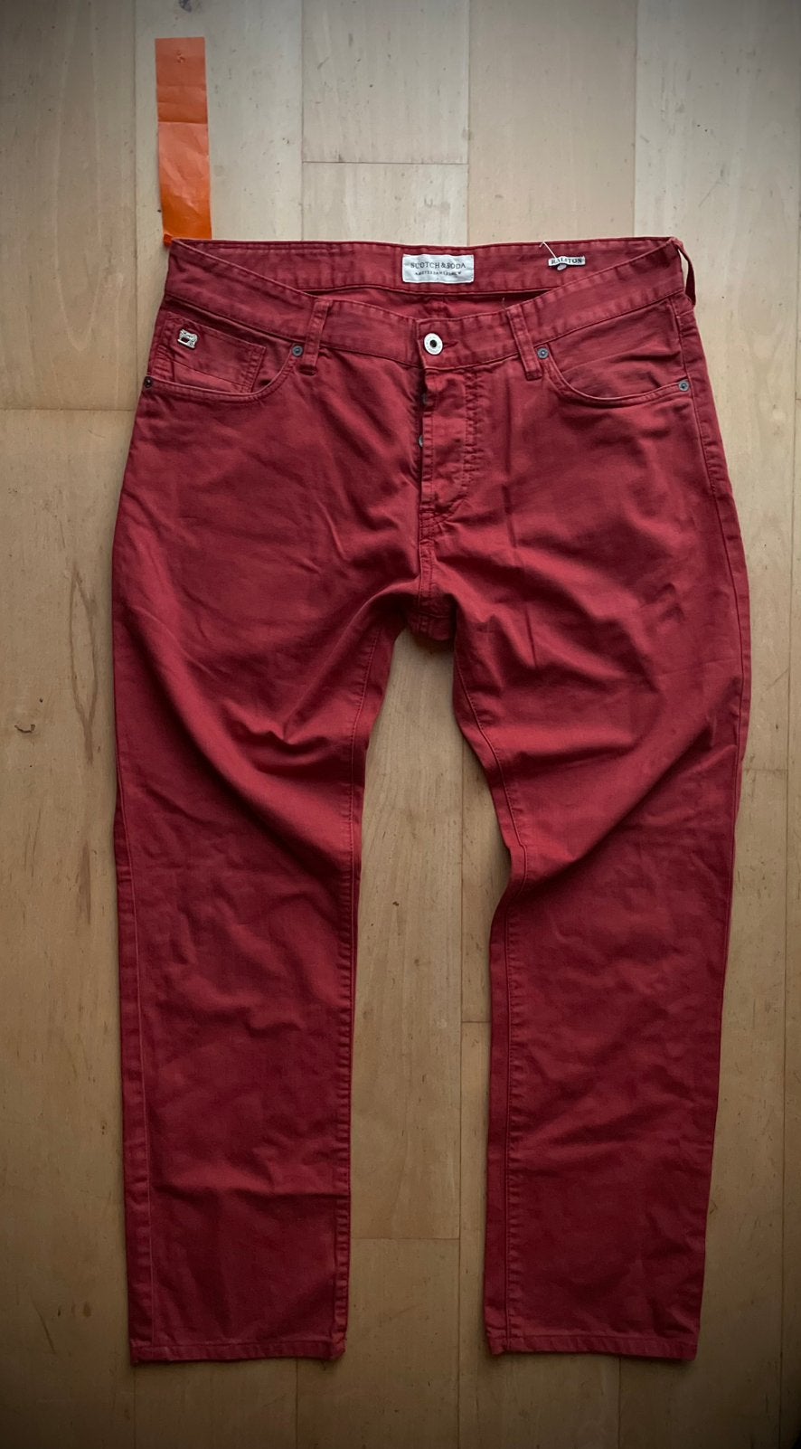 Scotch & Soda Ralston jeans spijker broek rood W34 L34, Ophalen of Verzenden, Overige kleuren, W33 - W34 (confectie 48/50)