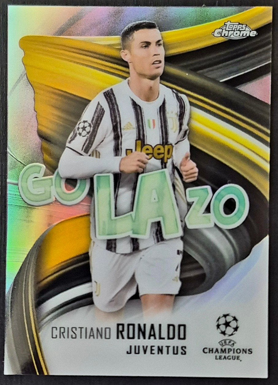 Topps Chrome Golazo Cristiano Ronaldo - Juventus, 20/21, Ophalen of Verzenden, Zo goed als nieuw, Buitenlandse clubs, Spelerskaart
