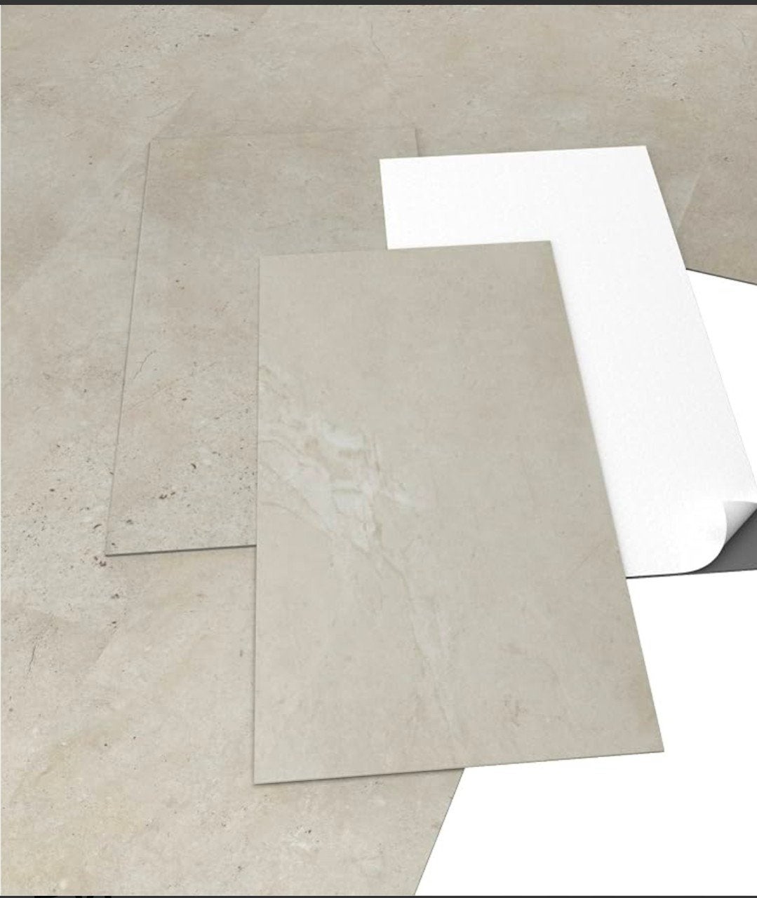 3 pakken Zelfklevende PVC Tegels (Beige Betonlook)Artens For, Ophalen, Betonlook, Beige, Overige typen
